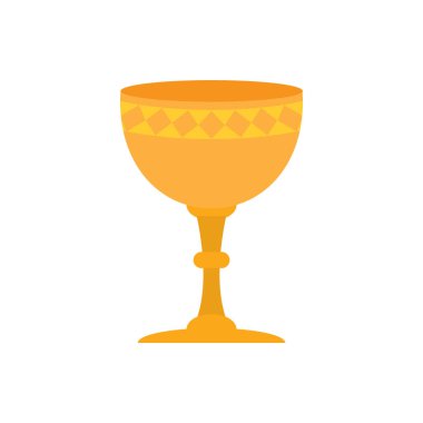 Kupa kupası simgesi beyaz arka planda izole edilmiş düz bir şekilde. Kazanan vektör illüstrasyonu