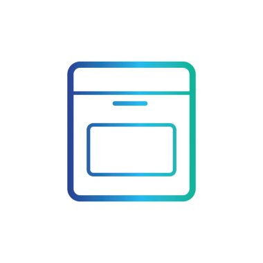 Basit pencere simgesinin vektör illüstrasyonu