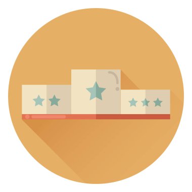 Kazanan podyumun vektör illüstrasyonu