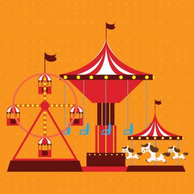 Lunapark tasarımı, vektör illüstrasyon eps10 grafiği