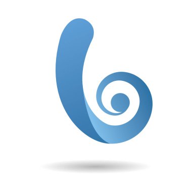 soyut mavi girdap simge tasarım şablon elementleri