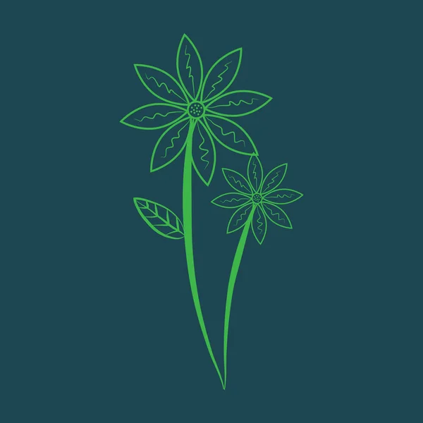 Illustration Vectorielle Une Fleur — Image vectorielle