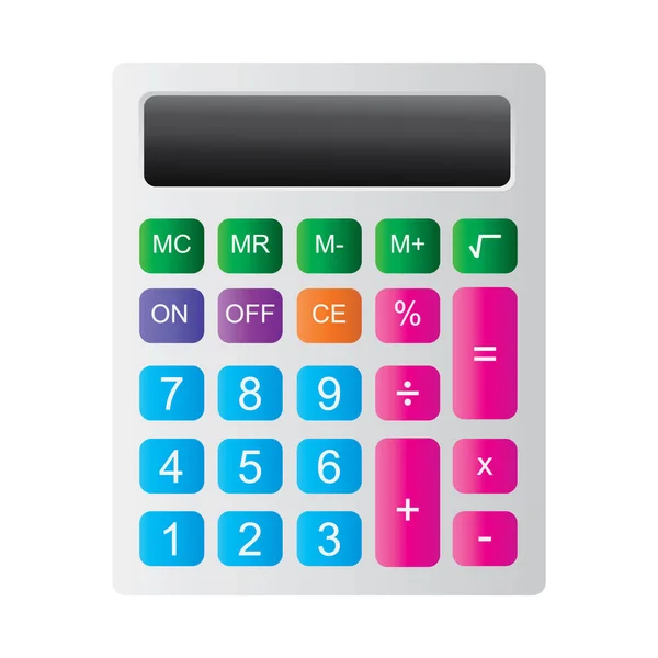 Calculatrice Verte Sur Fond Blanc — Image vectorielle