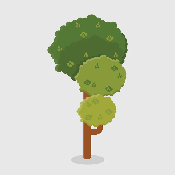 Icono Del Árbol Diseño Plano Ilustración Vectorial — Vector de stock