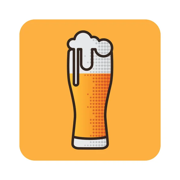 Pivní Vektorová Ilustrace Ikona Prvek Pozadí — Stockový vektor