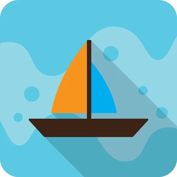 Vector Illustration Sailboat — Stock Vector