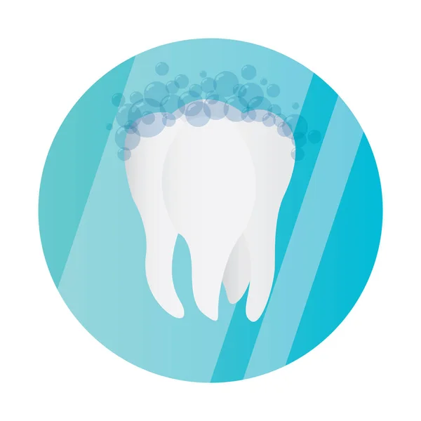 Icono Del Diente Símbolo Cuidado Dental Ilustración Vectorial — Vector de stock