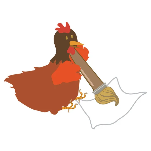Векторная Иллюстрация Курицы — стоковый вектор