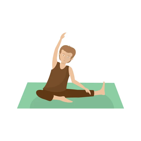 Pose Yoga Ilustración Vectorial — Vector de stock