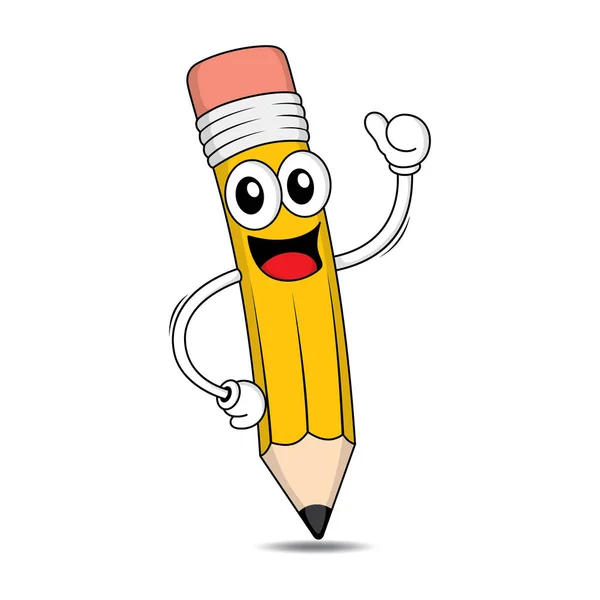 Crayon Gomme Avec Pinceau — Image vectorielle