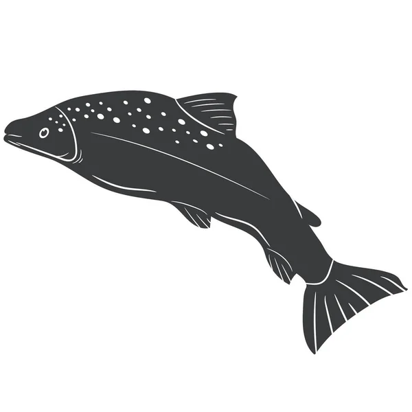 ภาพเวกเตอร ไอคอนปลา — ภาพเวกเตอร์สต็อก