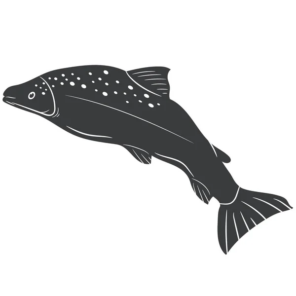 Fish Icon Vector Illustration — Stock Vector