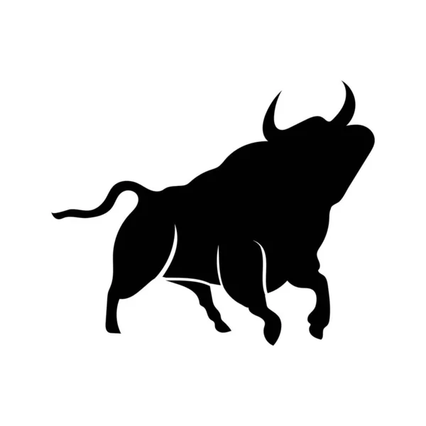 雄牛のベクトルシルエット — ストックベクタ