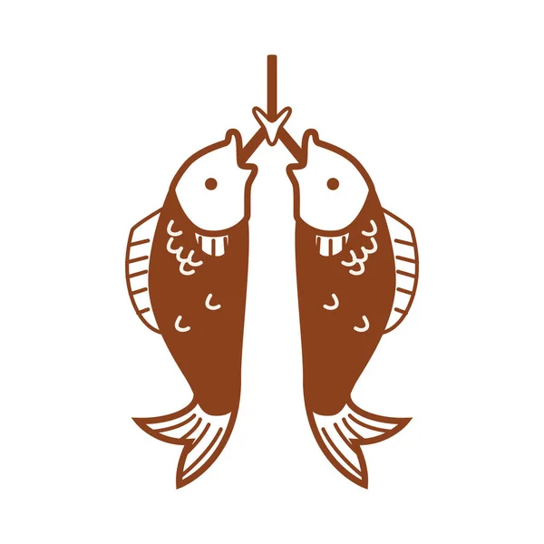 Logo Poisson Une Illustration Vectorielle — Image vectorielle