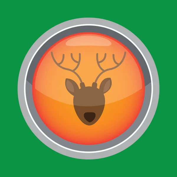 目の見える鹿の頭のベクターイラスト — ストックベクタ
