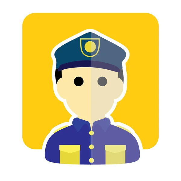 Uniformní Ikona Policisty Vektorová Ilustrace — Stockový vektor