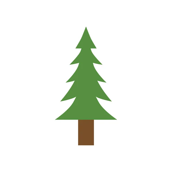 Kerstboom Pictogram Vector Illustratie — Stockvector