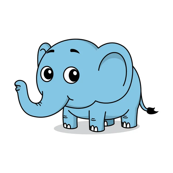 Vector Illustration Cartoon Elephant — Stock Vector