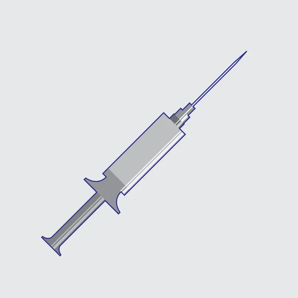 Иконка Шприца Черном Стиле Выделена Белом Фоне Векторная Иллюстрация Медицинских — стоковый вектор