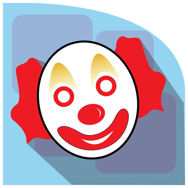 vector illustration of cartoon face of a cute emoticon