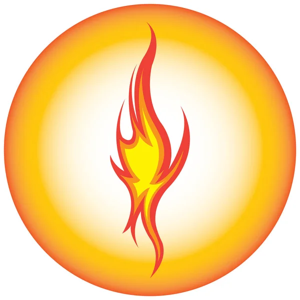 Fuego Llama Vector Icono — Vector de stock