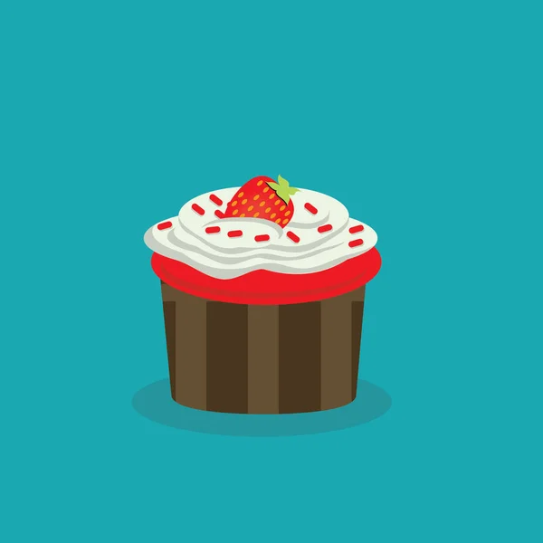 Kreativ Vektor Illustration Cupcake — Stock vektor