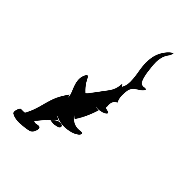 Silhouette Noire Dinosaure Aux Ailes Illustration Vectorielle Isolée Sur Blanc — Image vectorielle