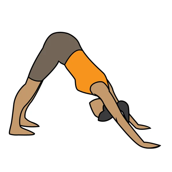 Yoga Pose Vektorillustration — Stockvektor