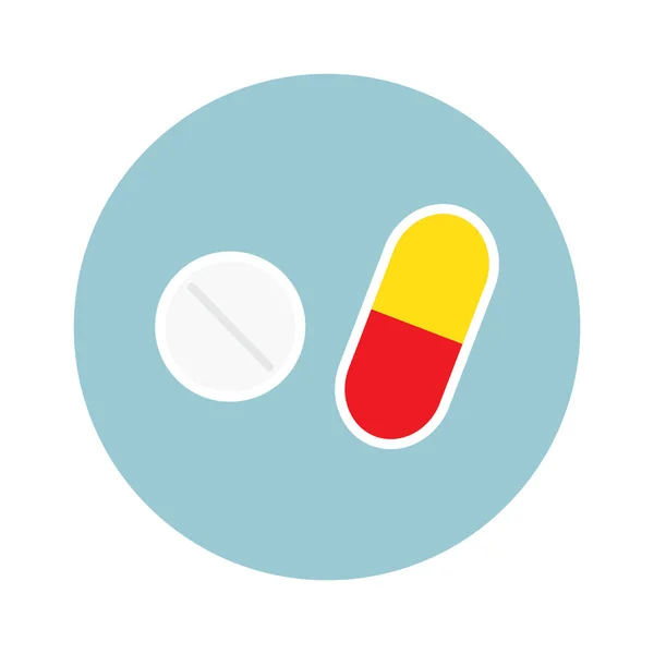 Vektorillustration Einzelner Medizinischer Pillen — Stockvektor