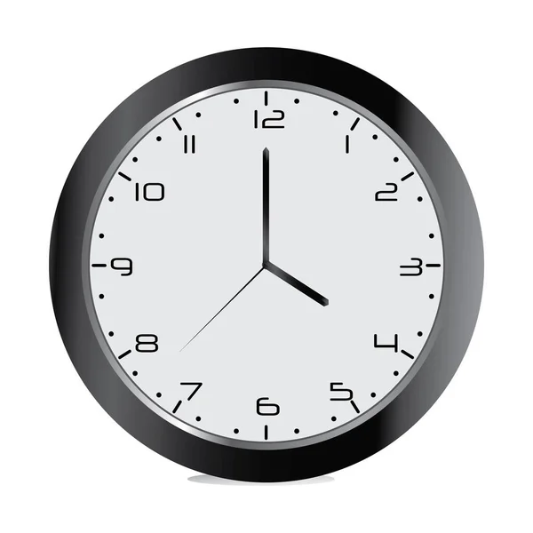 Icône Horloge Sur Fond Blanc — Image vectorielle