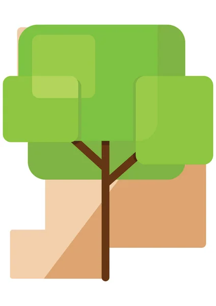 초록색 나무를 — 스톡 벡터