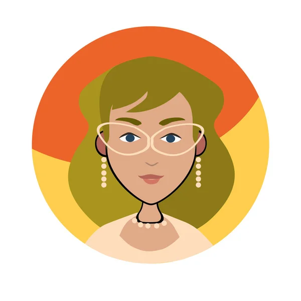 Жінка Обличчя Значок Векторна Ілюстрація Графічний Дизайн — стоковий вектор