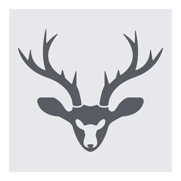 鹿のアイコンベクトルイラスト — ストックベクタ