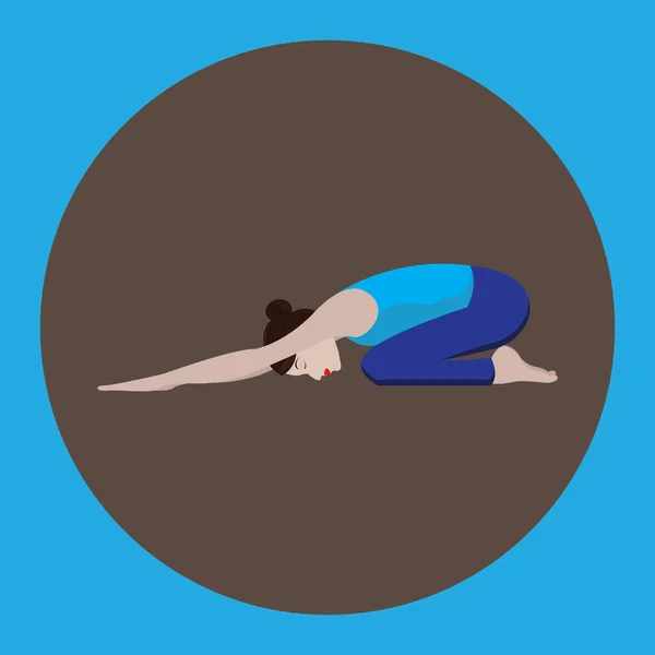Ilustrasi Vektor Dari Seorang Wanita Melakukan Latihan Yoga - Stok Vektor