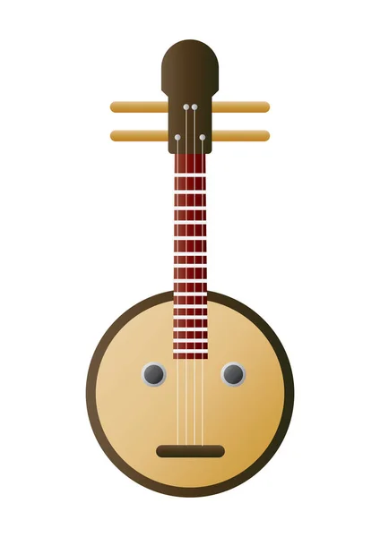 Bir Gitar Simgesinin Vektör Illüstrasyonu — Stok Vektör