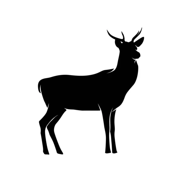 Silhouette Cerf — Image vectorielle