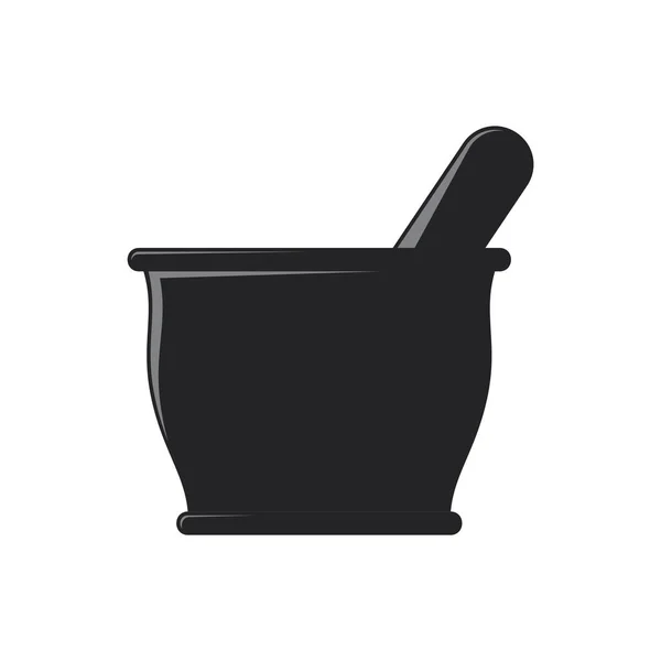 Mortar Pestle Icon Vector Illustration — Stock Vector