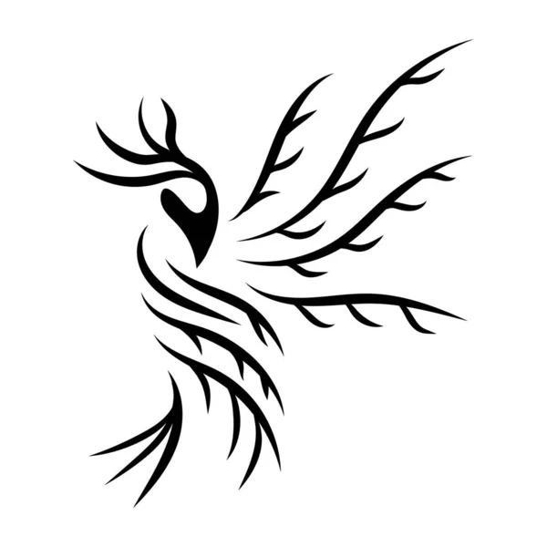 Μαύρα Φτερά Διάνυσμα Τατουάζ Στοιχείο Σχεδιασμού — Διανυσματικό Αρχείο