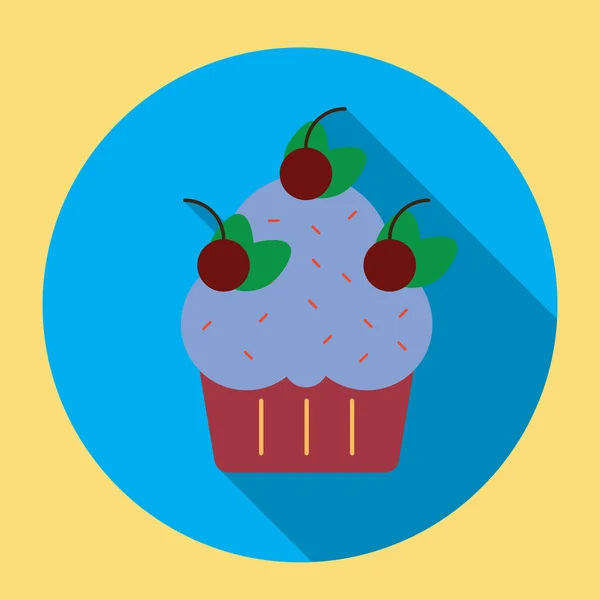 Vector Illustratie Van Cupcake Icoon — Stockvector