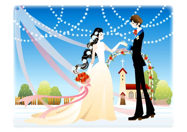 Wedding Concept Icon Vector Illustration — Stock Vector