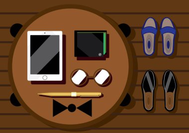 Modern modaya uygun düz tasarım konseptinin vektör çizimi