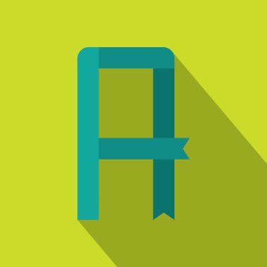 Alfabe harfi yeşil arkaplanda izole edildi 