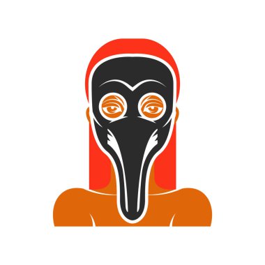 Bir adamın yüzünün vektör çizimi