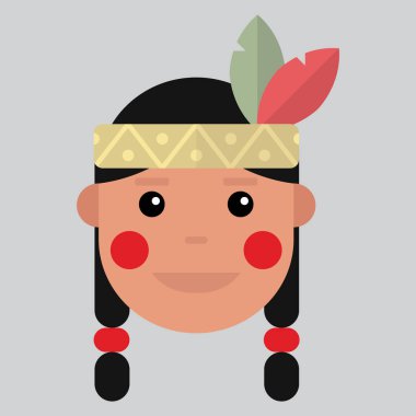 Noel şapkalı sevimli çizgi film kızı.