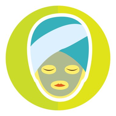 Maskeli bir yüzün çizgi film karakteri