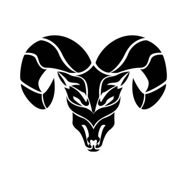 boğa başlı siluet vektörü