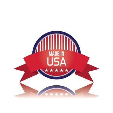 Ulusal sembollü Amerikan teması için renkli vektör illüstrasyonu