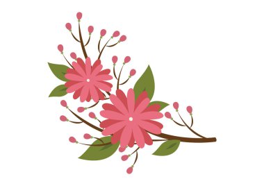 Çiçek arkaplanının vektör çizimi