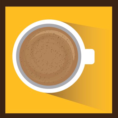 Kahve simgesi vektör illüstrasyonu 