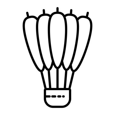 Sıcak hava balonu simgesinin vektör çizimi